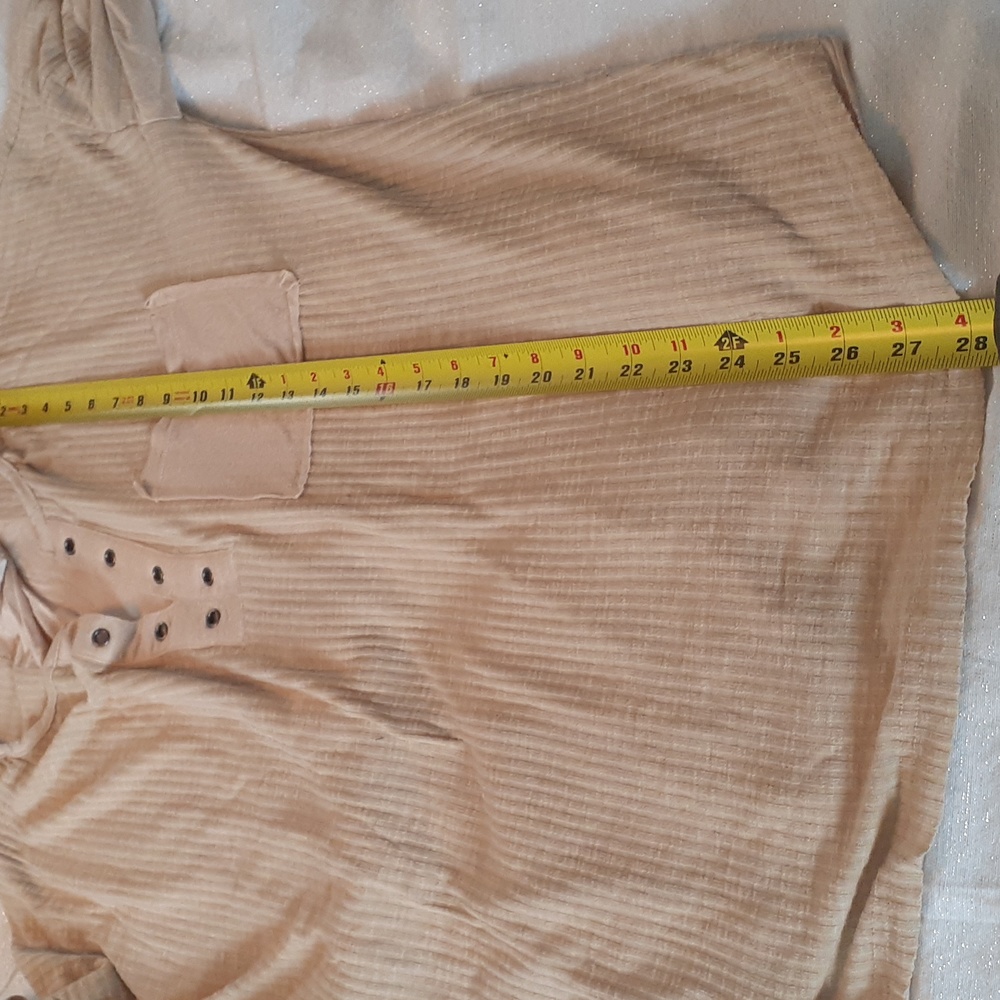 Heyson oversized medium long sleeve drop shoulder top with pockets and grommets - Picture 7 of 8
